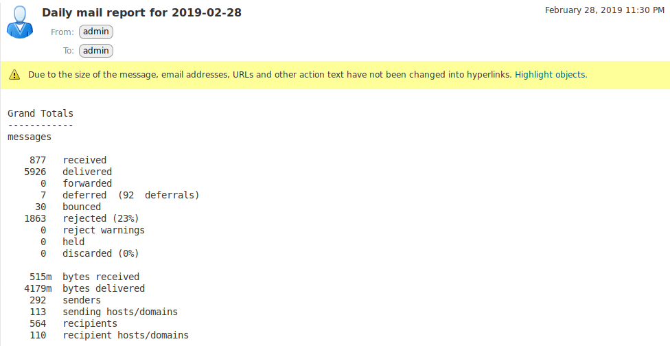 Daily Mail Report Zimbra